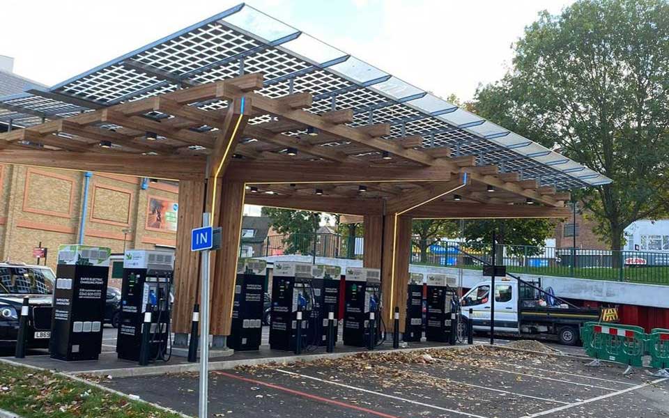 RS168 Rapid Charger Foundations at Glass Yard Hub